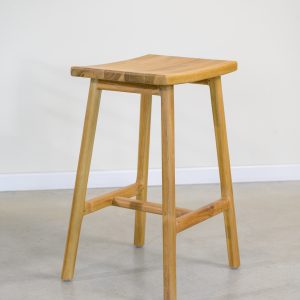 Banqueta de barra en madera teca