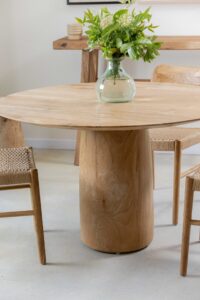 Mesa en madera de teca natural
