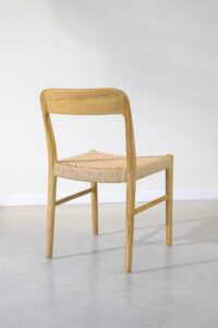 Silla en teca y cuerda natural